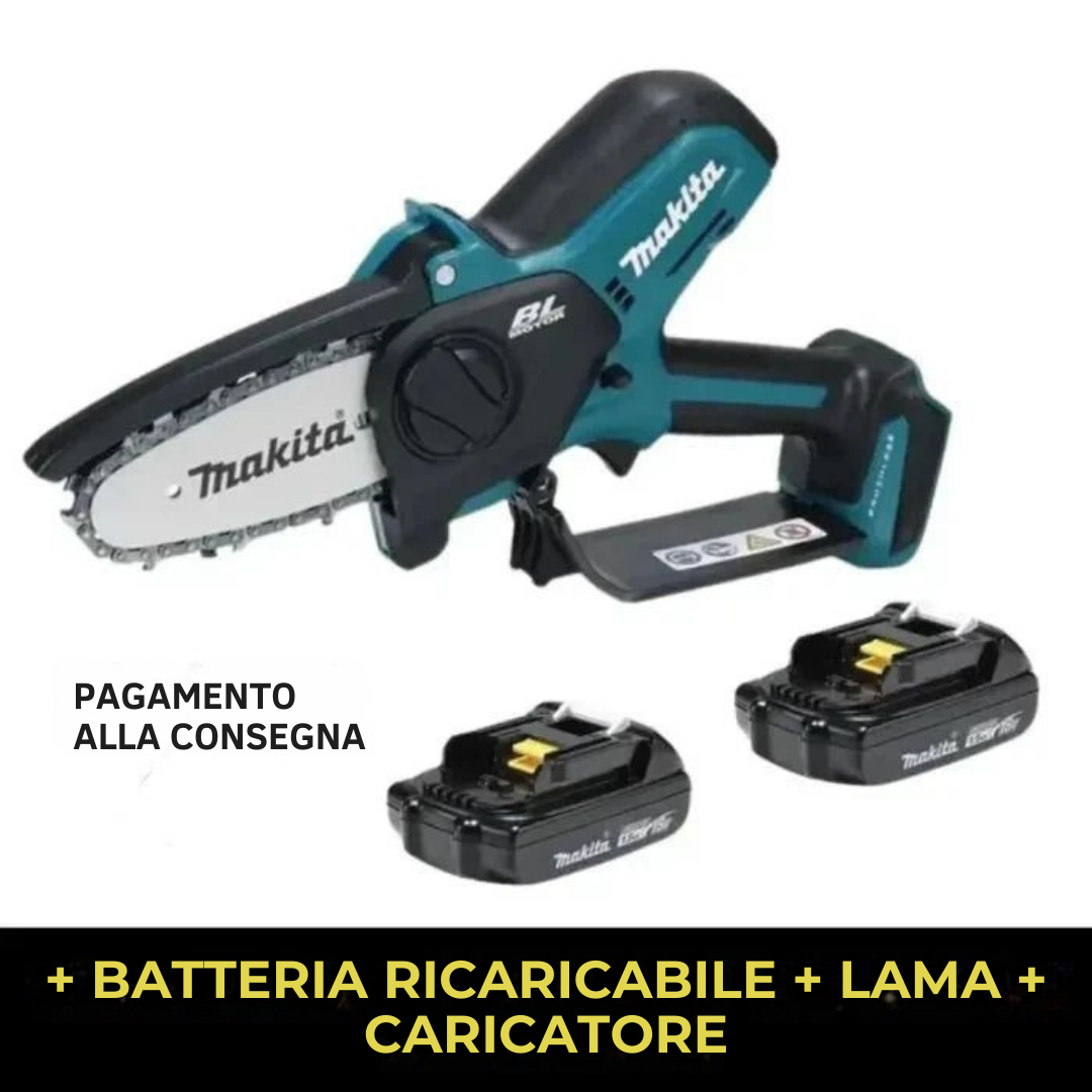 Mini Motosega Portatile a mano Ricarica Makita+ BATTERIA EXTRA + Regali Gratuiti
