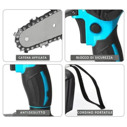 Mini Motosega Portatile a mano Ricarica Makita+ BATTERIA EXTRA + Regali Gratuiti