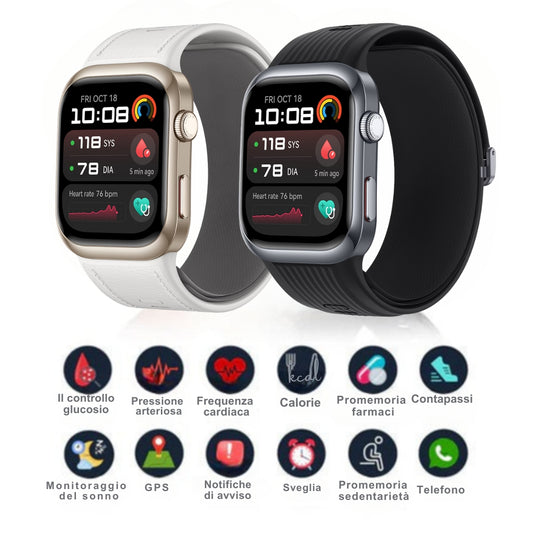 Smartwatch Y68 | Orologio intelligente per misurare lo zucchero nel sangue